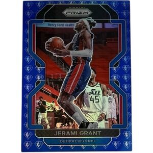 2021-22 Panini Prizm #76 Jerami Grant Blue NBA 75th Anniversary Prizm SP Pistons